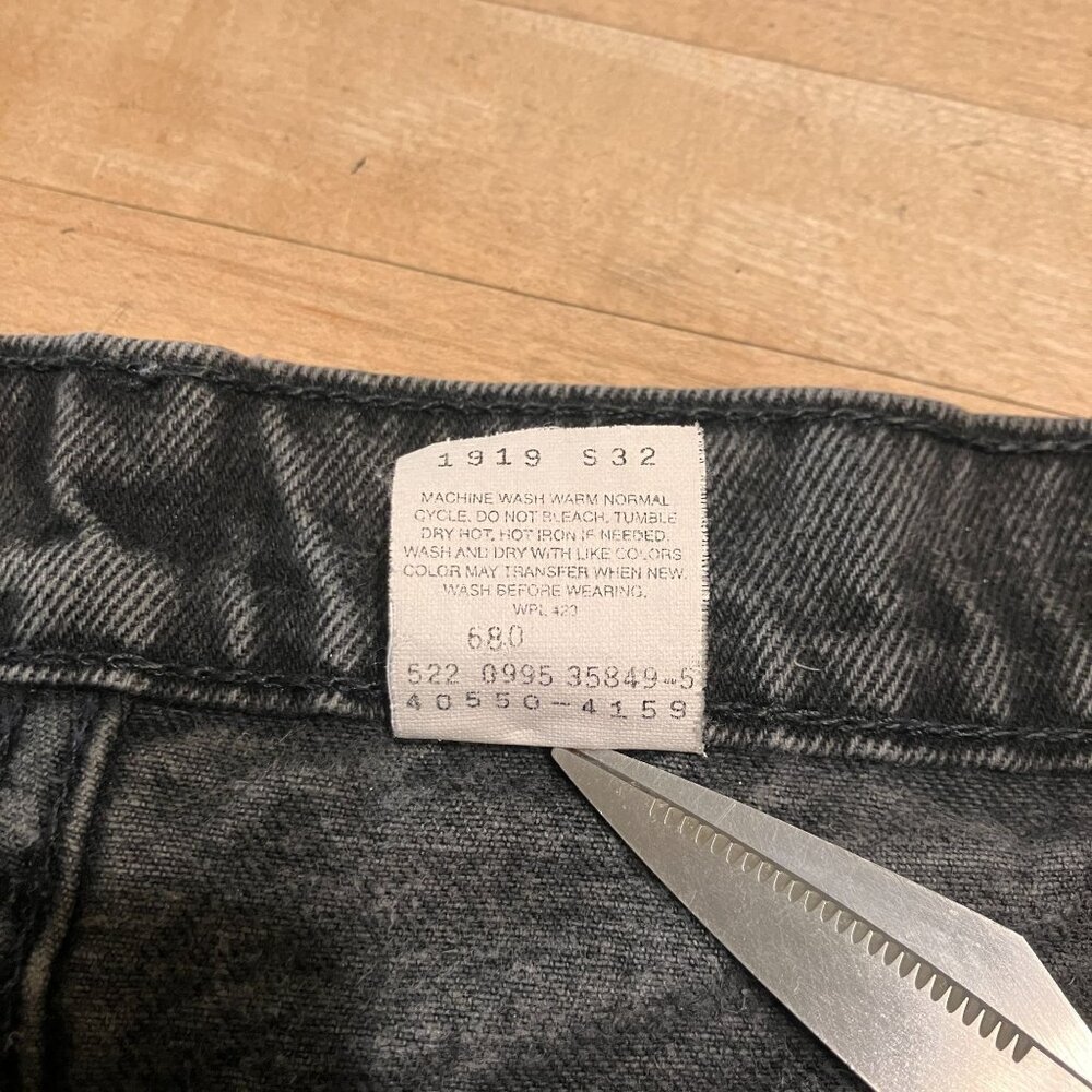 LEVI'S 550 Mens VTG 90s Orange Tab USA Relaxed Tapered Jeans 30x33* Black AN EXC - Picture 10 of 12